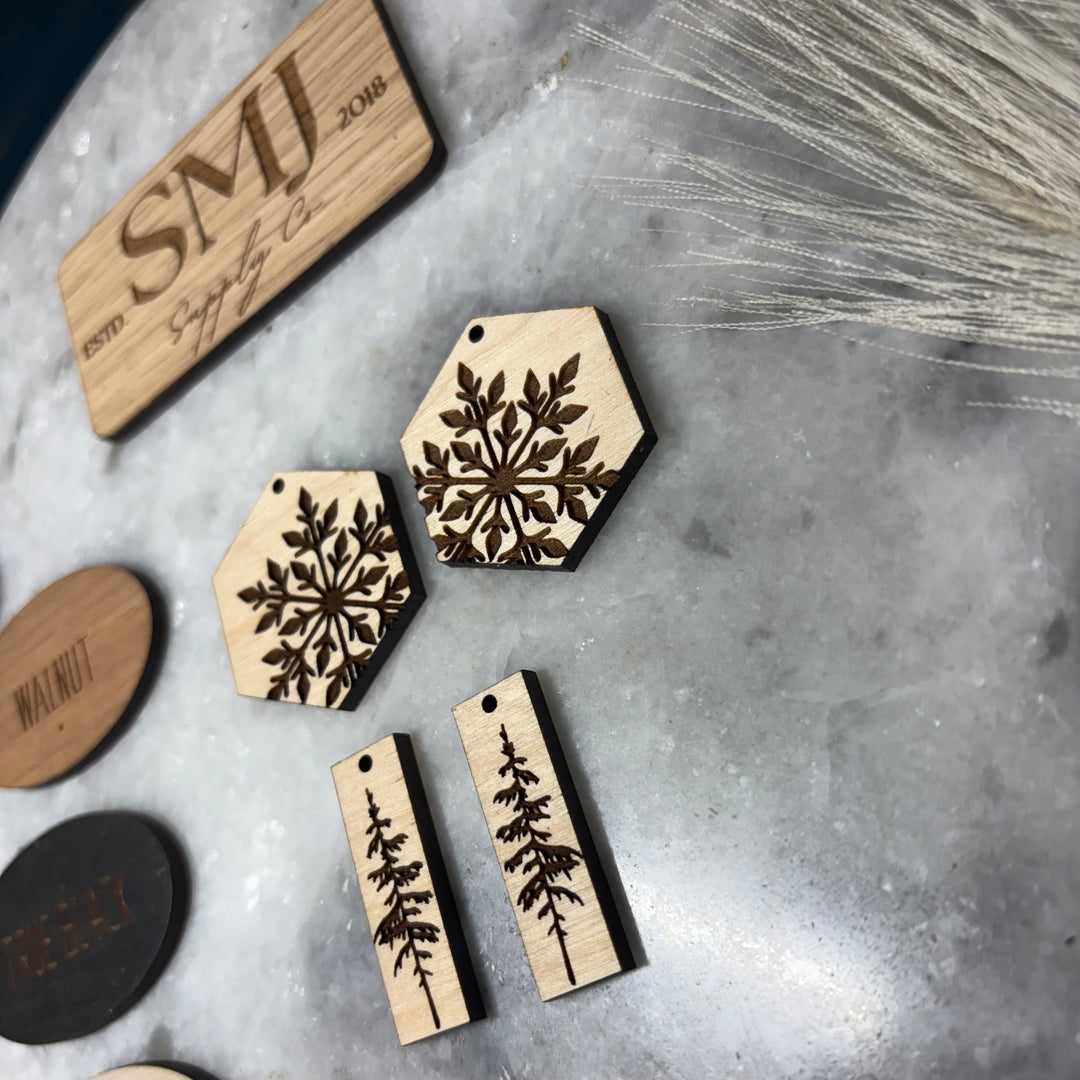Winter Snowflake + Tree Cutout - 2 STYLES (1 Pair)