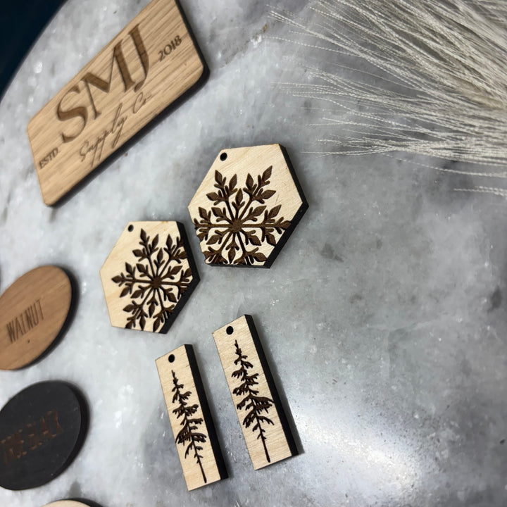 Winter Snowflake + Tree Cutout - 2 STYLES (1 Pair)