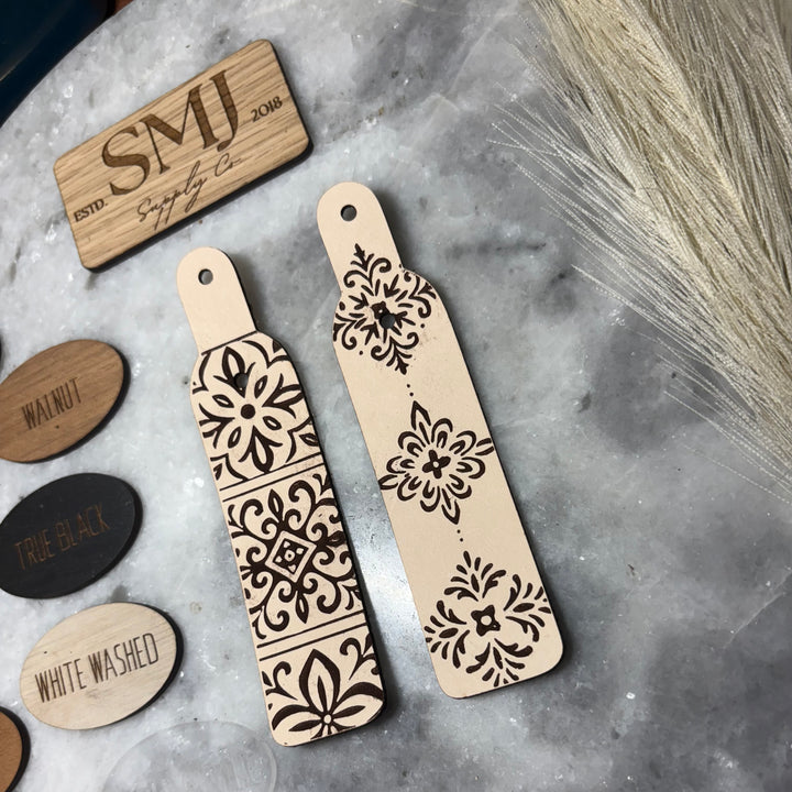 Ornate Leather Keychain - 2 SIZES (1 Keychain)