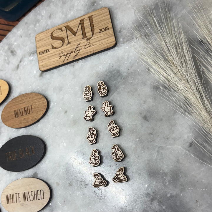Winter Goose Studs - 5 STYLES (1 Pair)