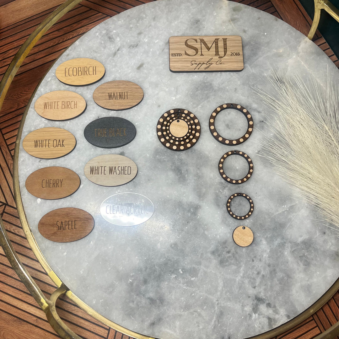 Dot Hoop Set with Solid Center (1 Pair)