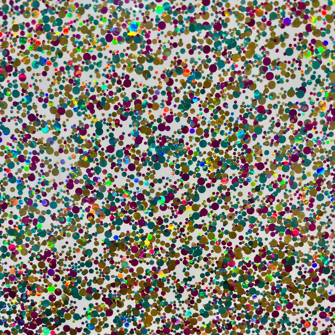 Teal, Magenta + Gold Chunky Glitter - Acrylic