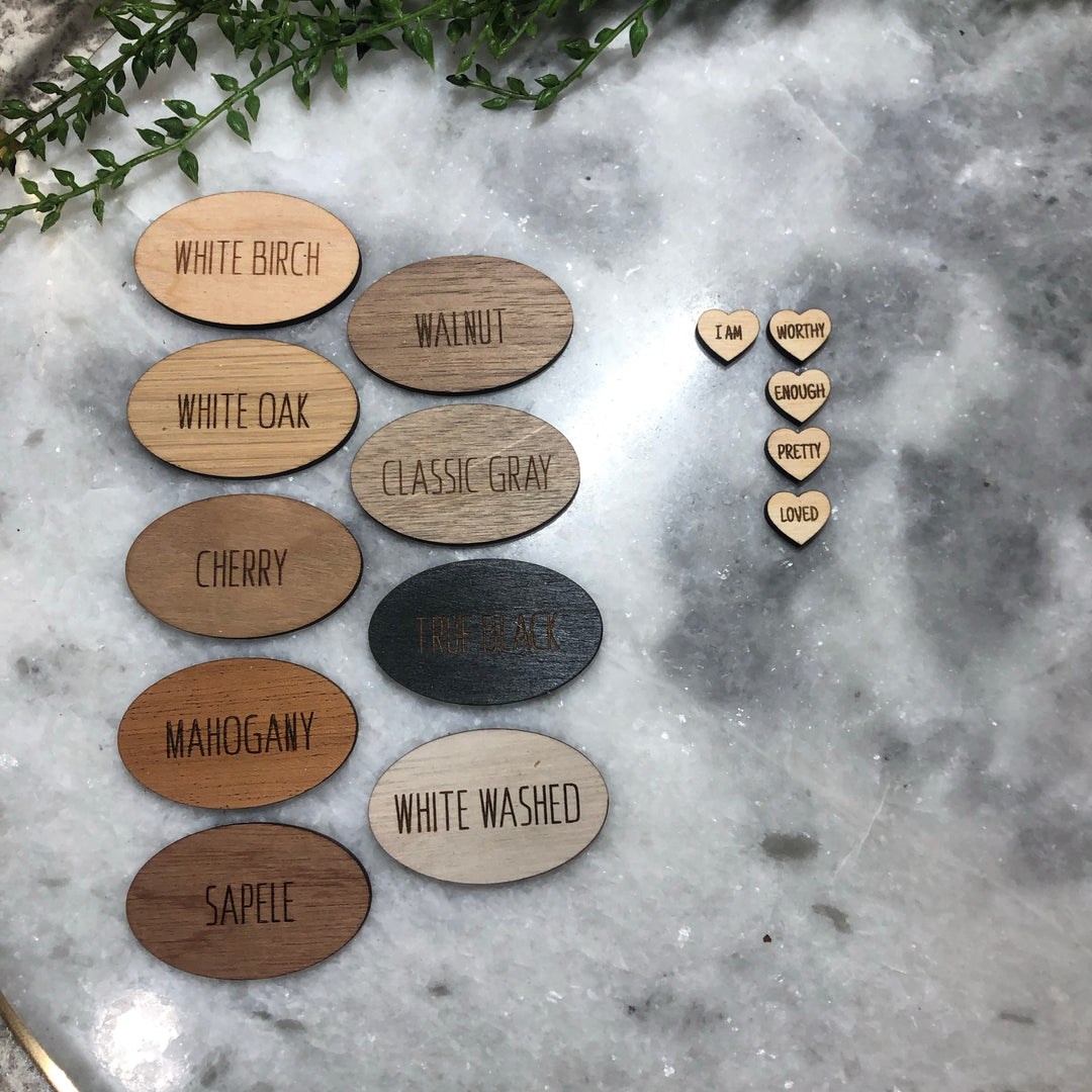Affirmation Heart Studs (5 Pieces)
