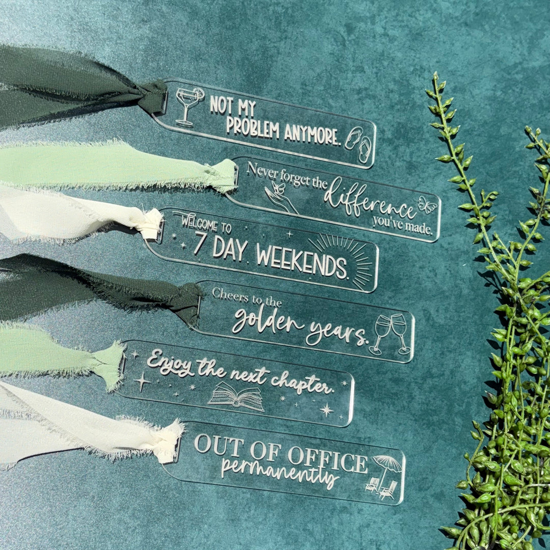 Retirement Bookmark - 6 STYLES (1 Bookmark)