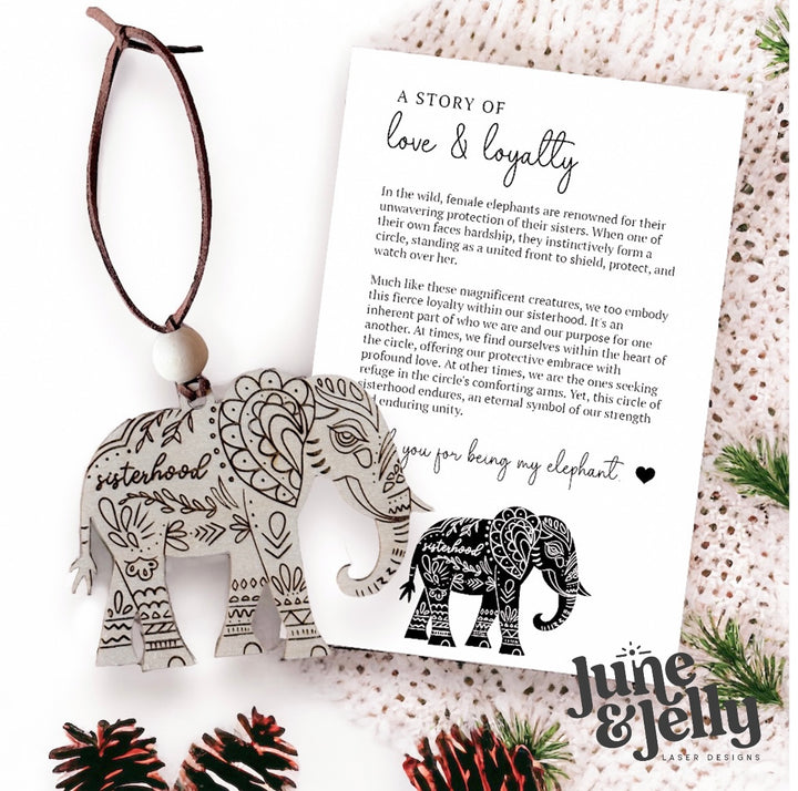 Ornament - Sisterhood Elephant Ornament (1 Ornament)