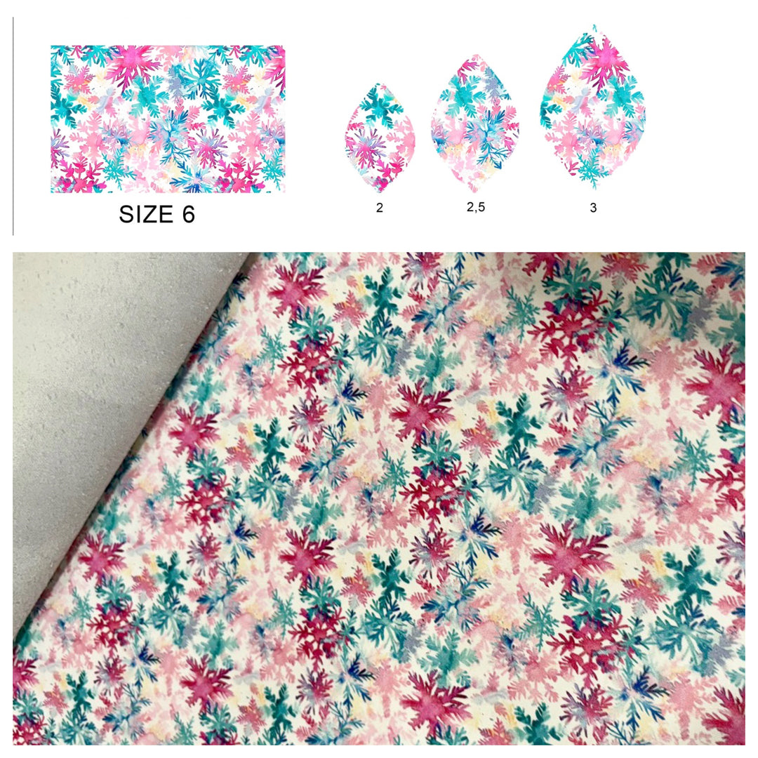 SMJ Vibrant Snowflake Veg-Tanned Leather Sheet (2 SIZES)