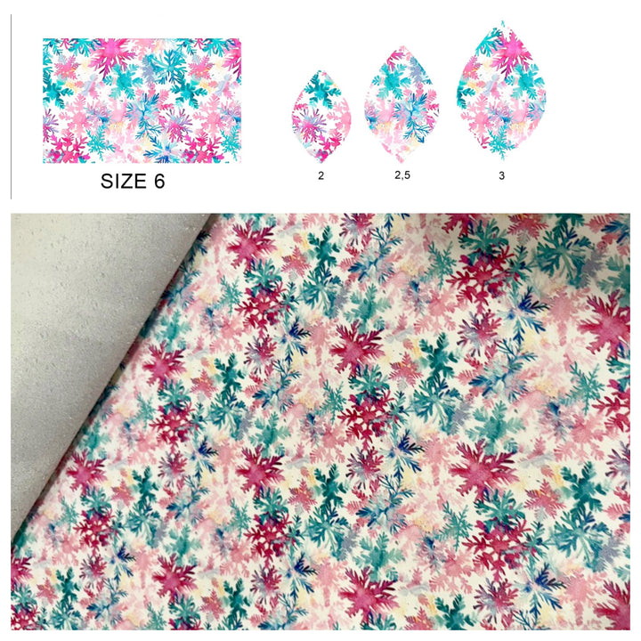 SMJ Vibrant Snowflake Veg-Tanned Leather Sheet (2 SIZES)