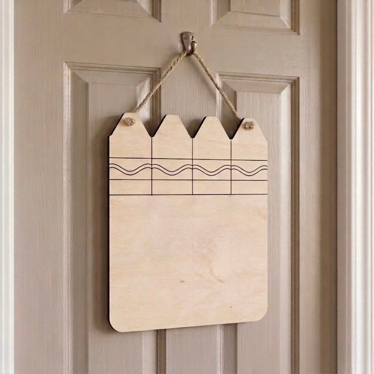 Crayon Box Door Hanger Blank