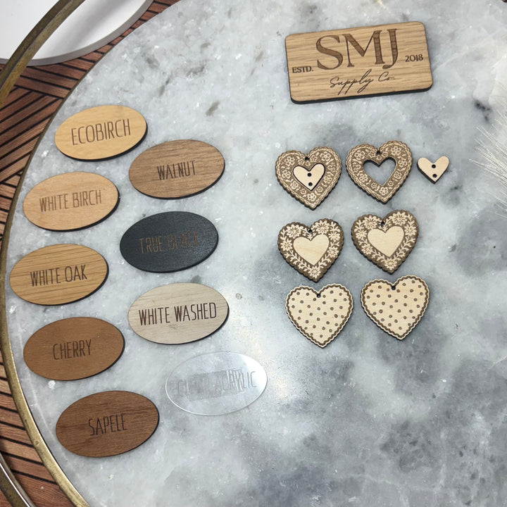 Decorated Cookie Hearts - 3 STYLES (1 Pair)