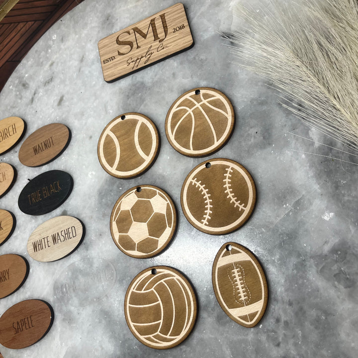 Ornament - Reverse Engrave Sports Ball - 6 STYLES (1 Ornament)
