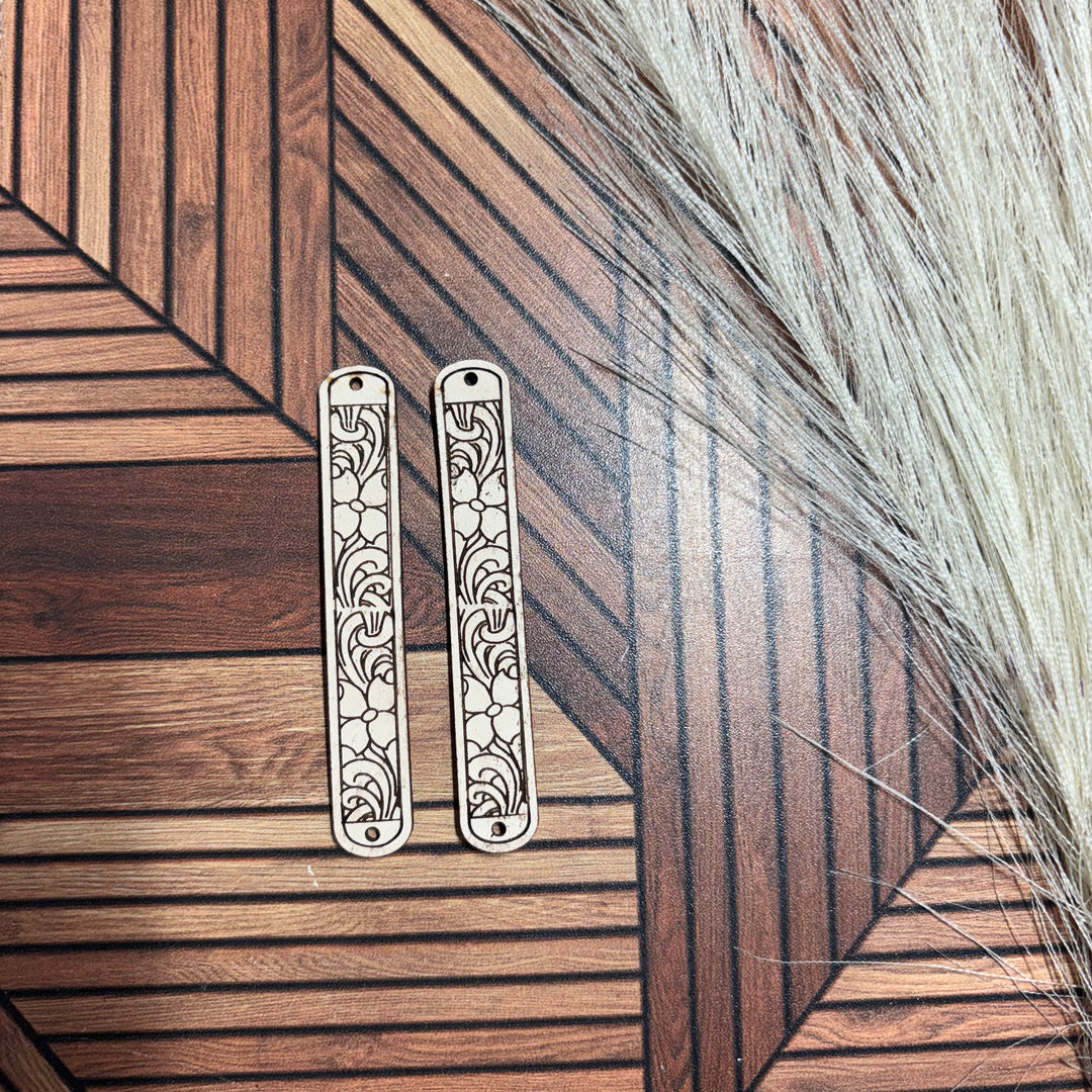 Floral Tooled Loop (1 Pair)