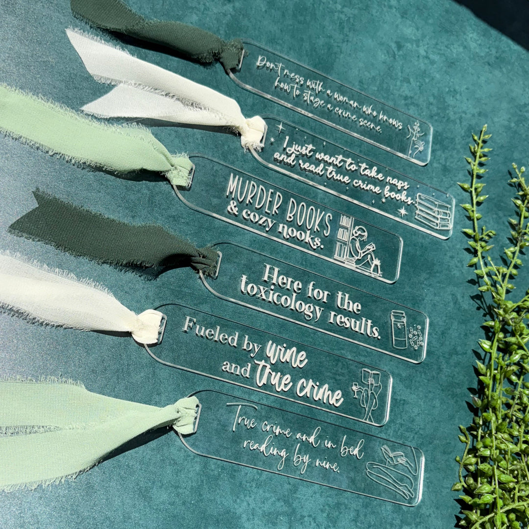 True Crime Bookmark - 6 STYLES (1 Bookmark)