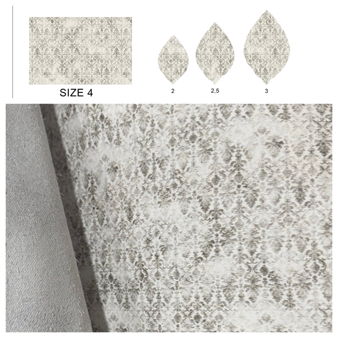 SMJ Grungy Damask Veg-Tanned Leather Sheet (2 SIZES)