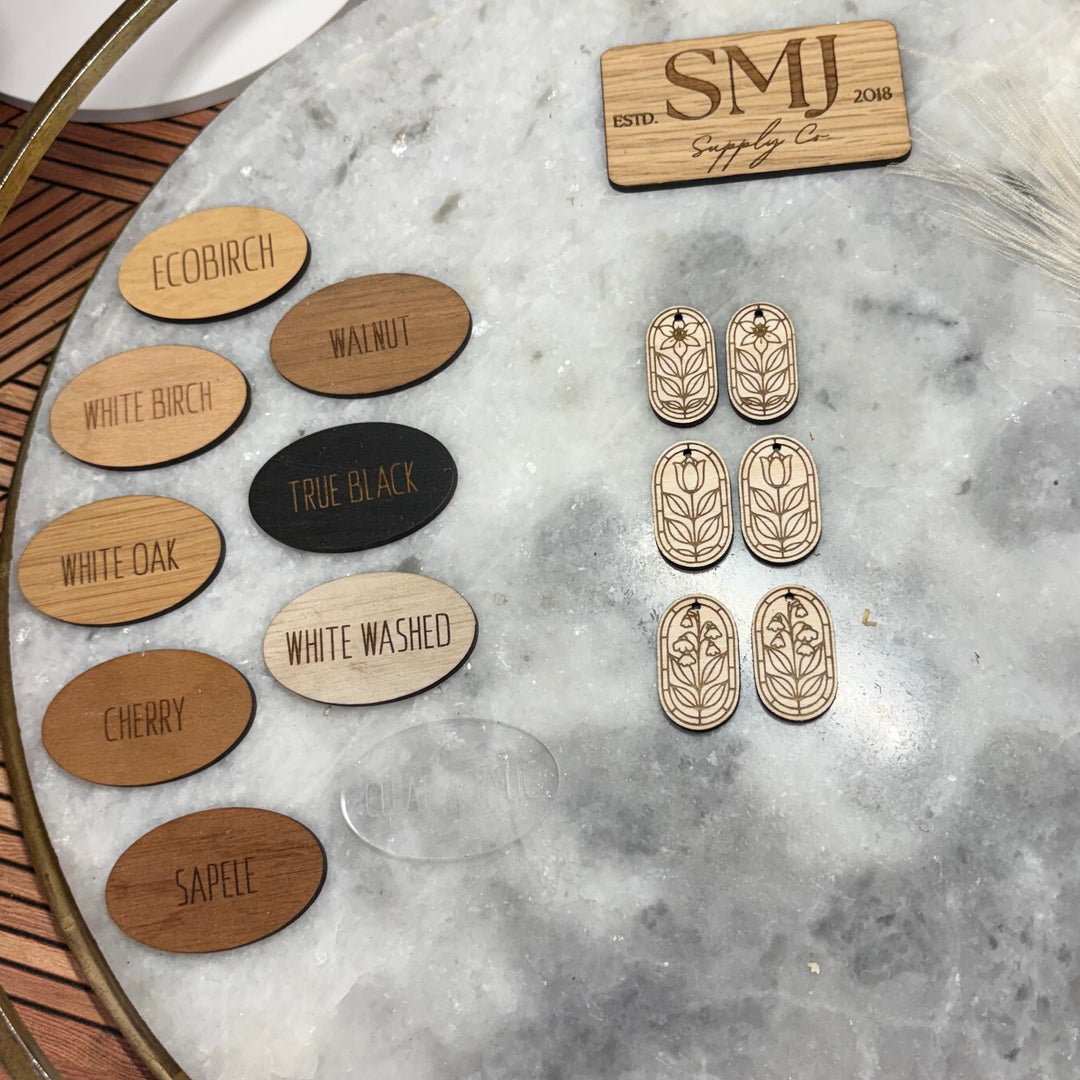 Stainglass Floral Window - 3 STYLES (1 Pair)