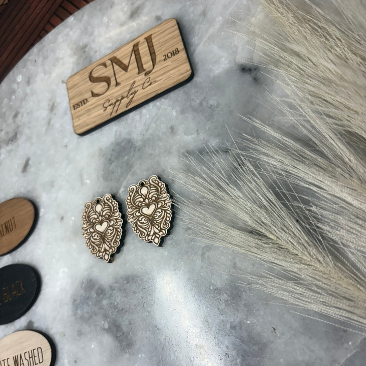 Scroll Heart(1 Pair)