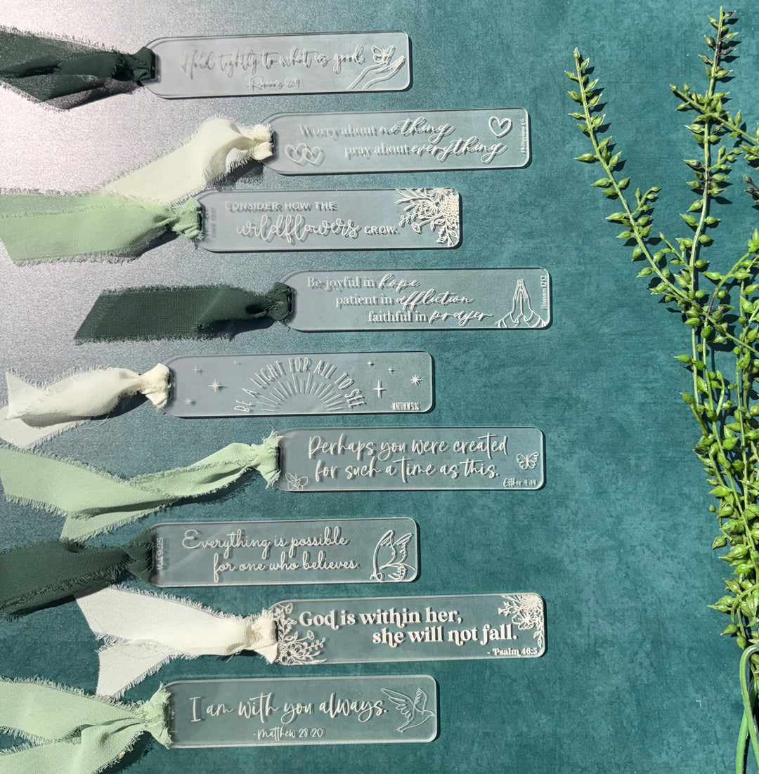 Bible Verse Bookmark - 9 STYLES (1 Bookmark)