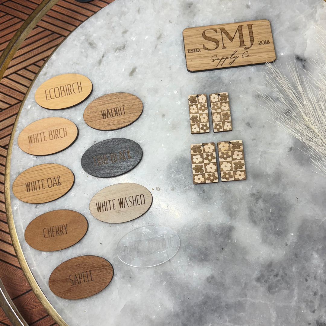 Floral Checkerboard Rectangle - 2 STYLES (1 Pair)