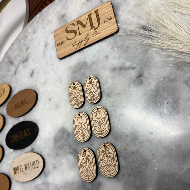 Stainglass Floral Window - 3 STYLES (1 Pair)