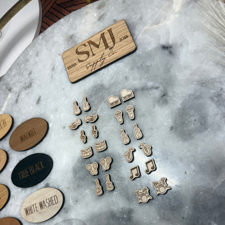 Musical Instrument Studs - 12 STYLES (1 Pair)