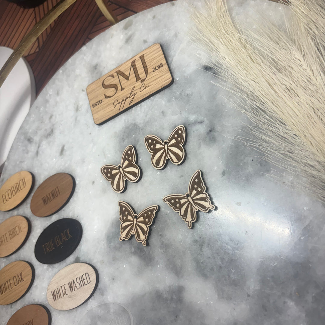 Patriotic Butterfly - 2 STYLES (1 Pair)