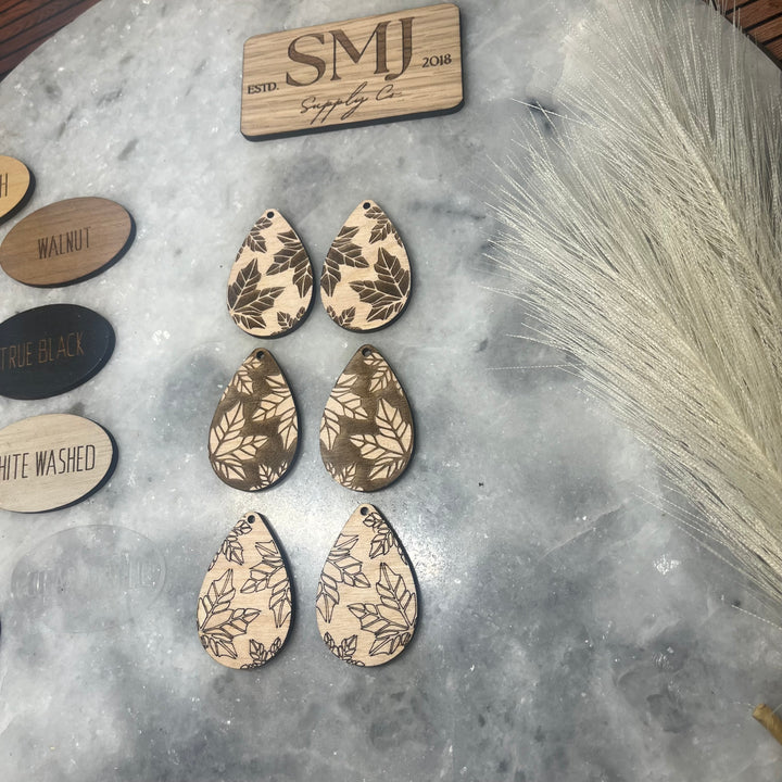 Maple Leaf Teardrop - 3 STYLES (1 Pair)