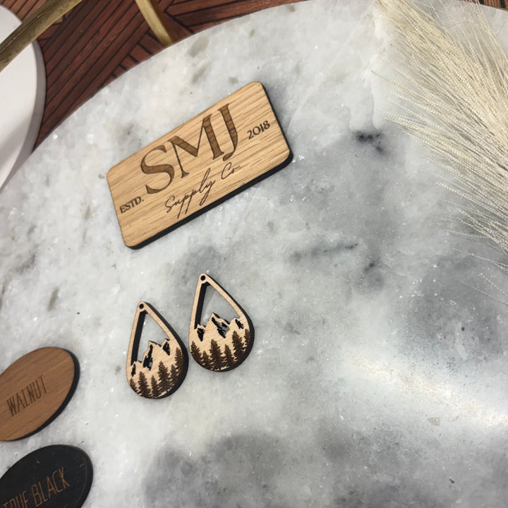 Mountain Cutout Teardrop - (1 Pair)
