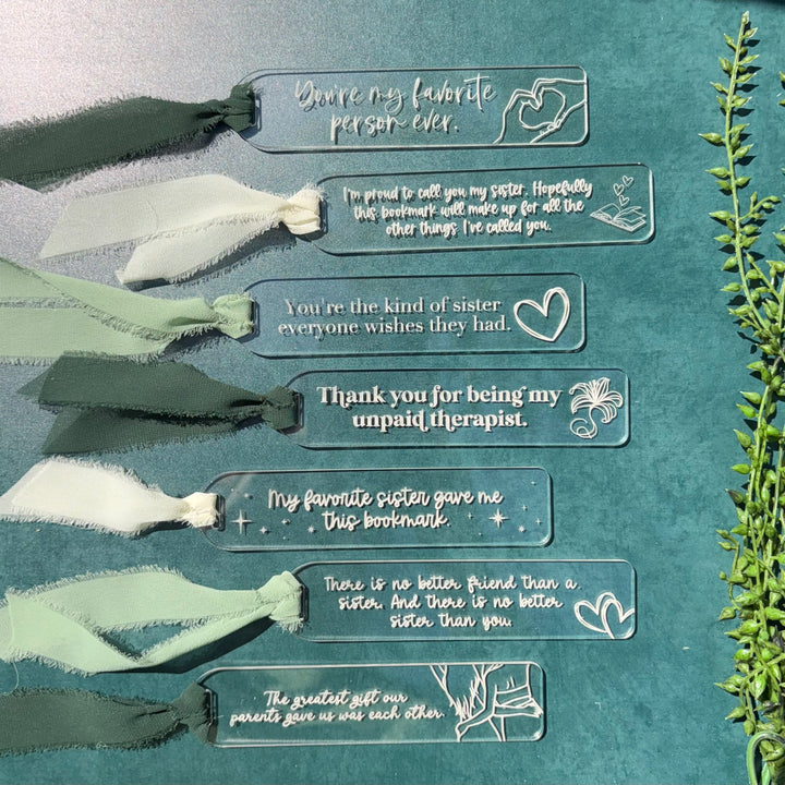 Sister Bookmark - 7 STYLES (1 Bookmark)