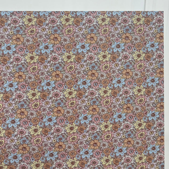 Muted Daisy Floral - Printed Wood Blanks (Numerous Styles)