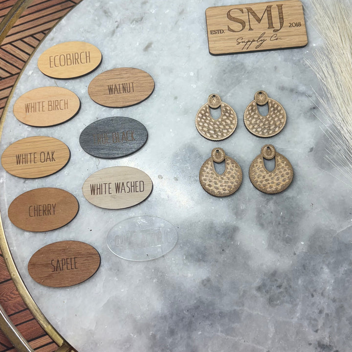 Cheetah Tooled Split Gina with Jewel Connector - 2 STYLES (1 Pair)