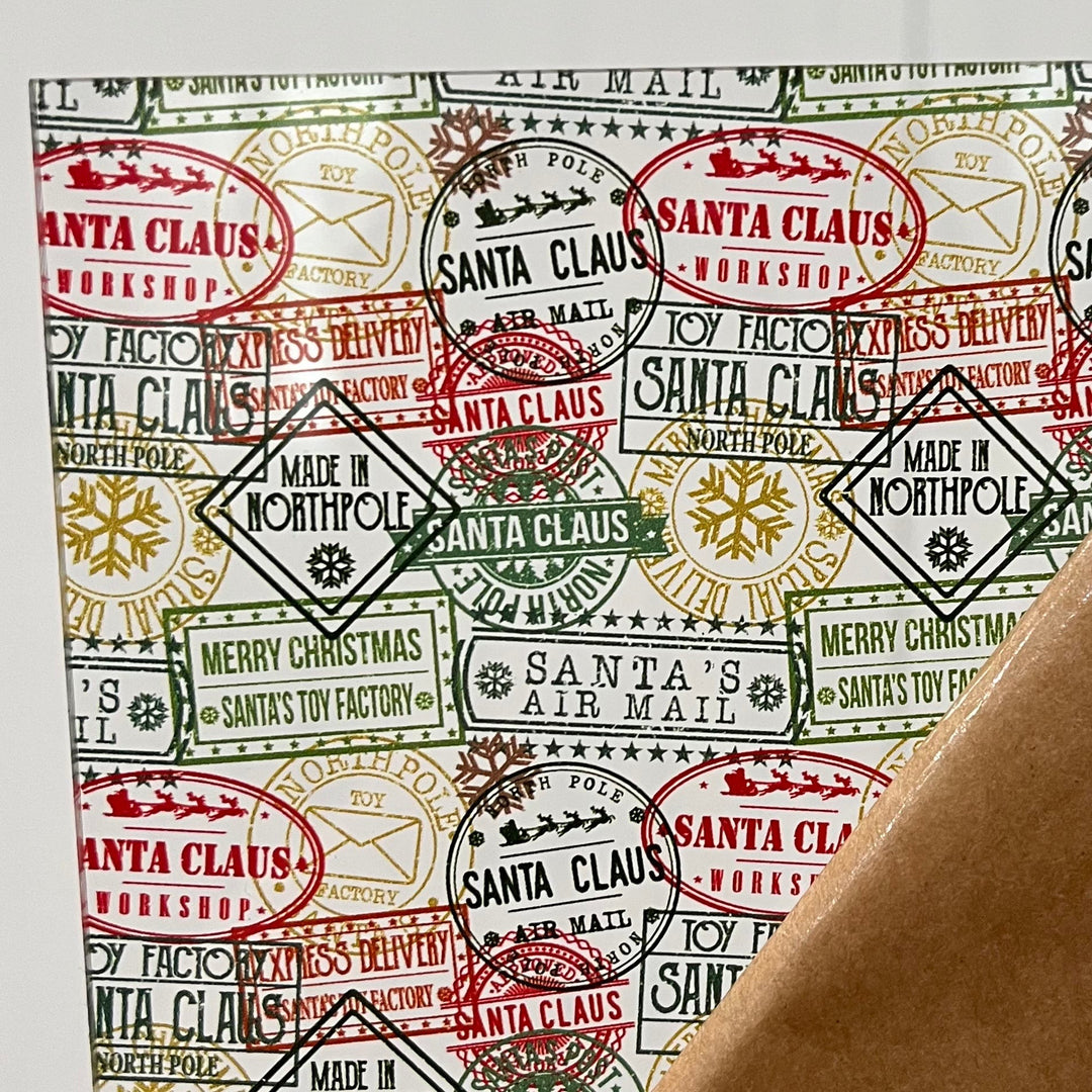 Colored Santa Stamps - Acrylic