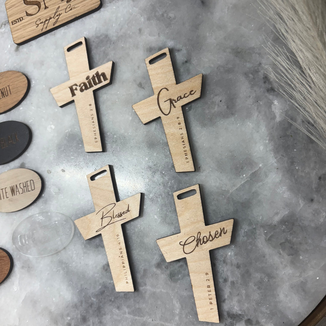 Faith Based Cross Bookmarks - 4 STYLES (1 Bookmark)
