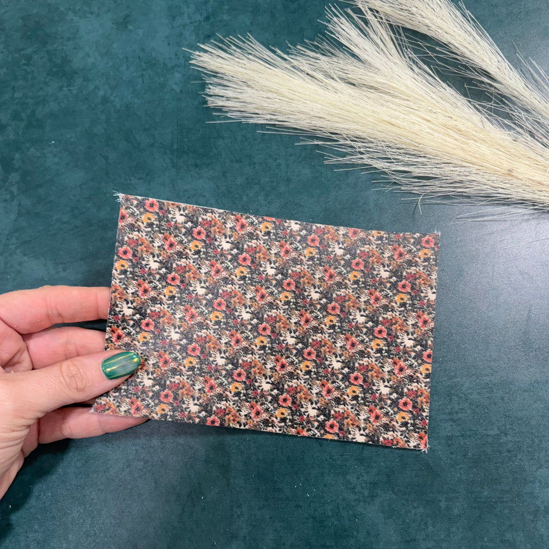 SMJ Safari Floral Veg-Tanned Leather Sheet (2 SIZES)