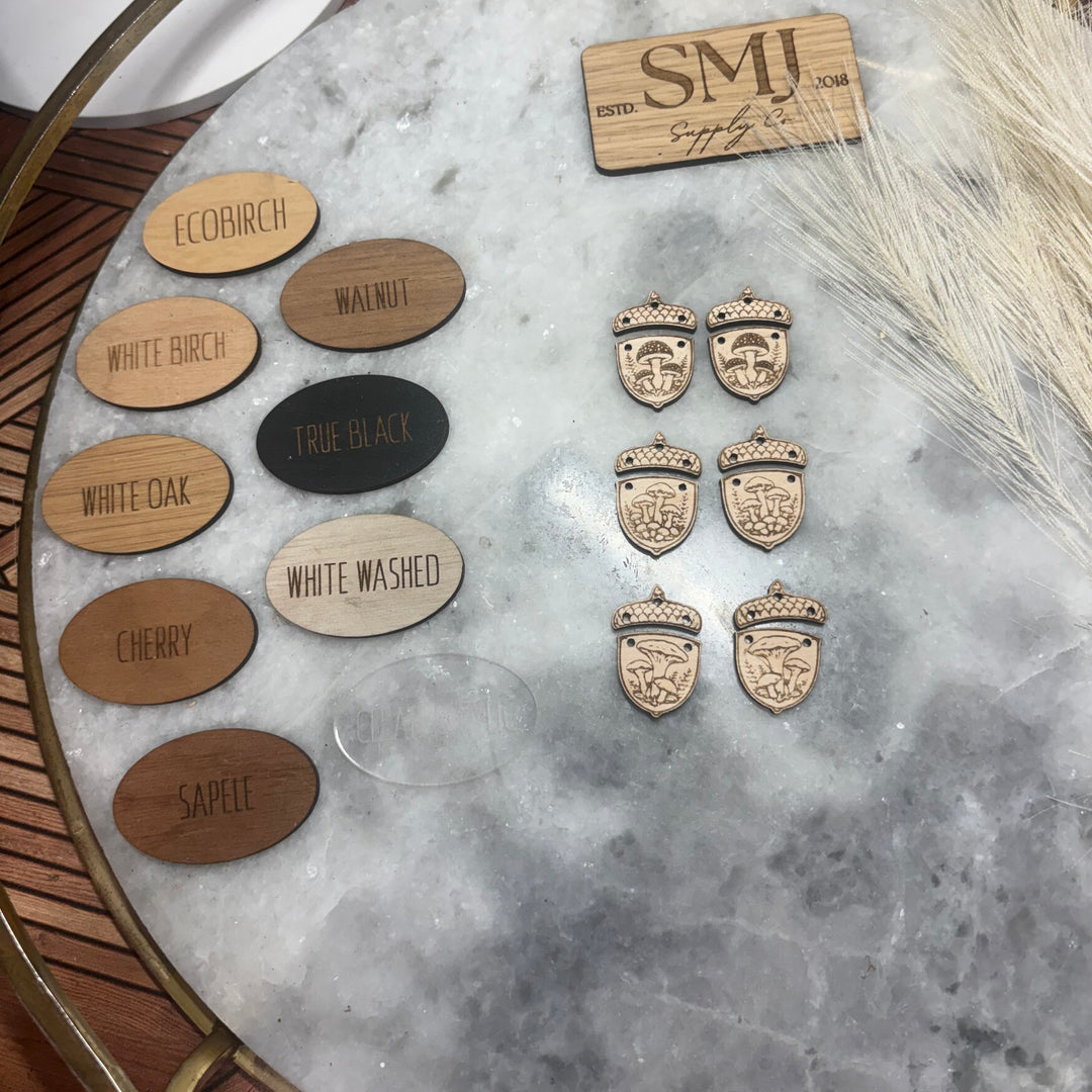 Mushroom Acorn - 3 STYLES (1 Pair)