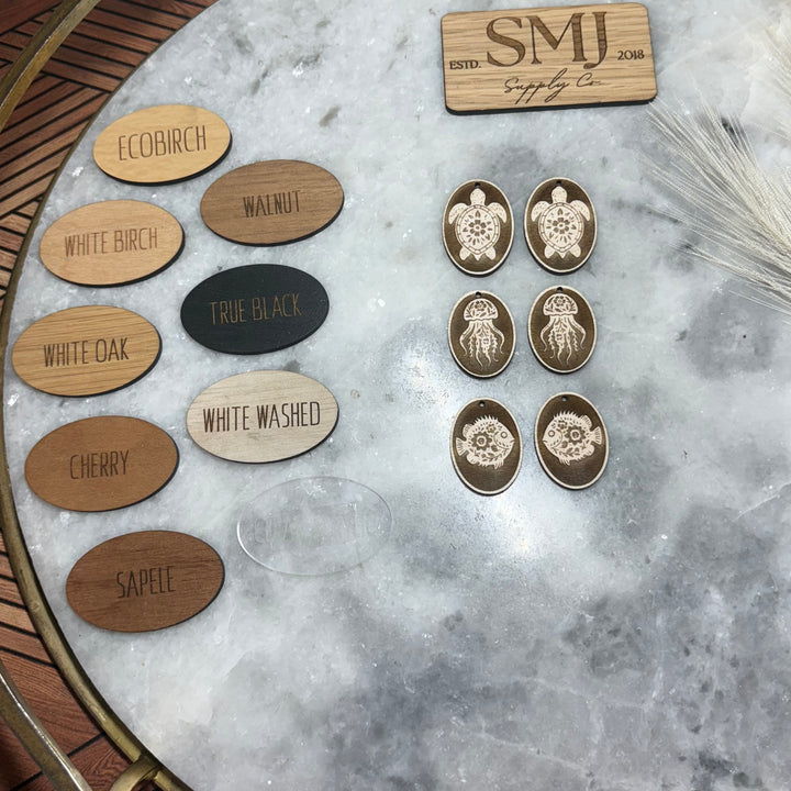 Boho Sea Life Oval - 3 STYLES (1 Pair)