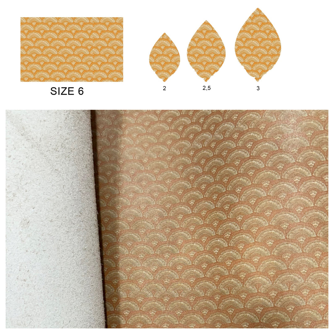 SMJ Bohemian Fan Veg-Tanned Leather (4x6 Sheet)