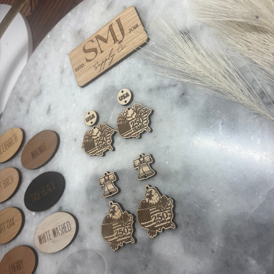 250 Year USA Dangle - 2 STYLES (1 Pair)