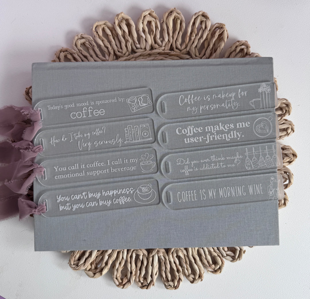 Coffee Lover Bookmark - 8 STYLES (1 Bookmark)