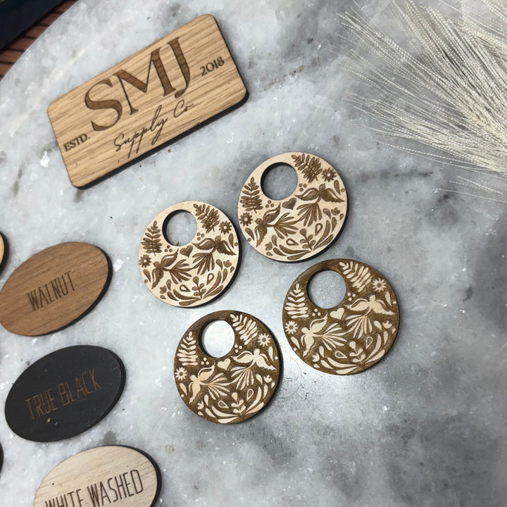 Folkart Peekaboo Hoop  - 2 STYLES (1 Pair)