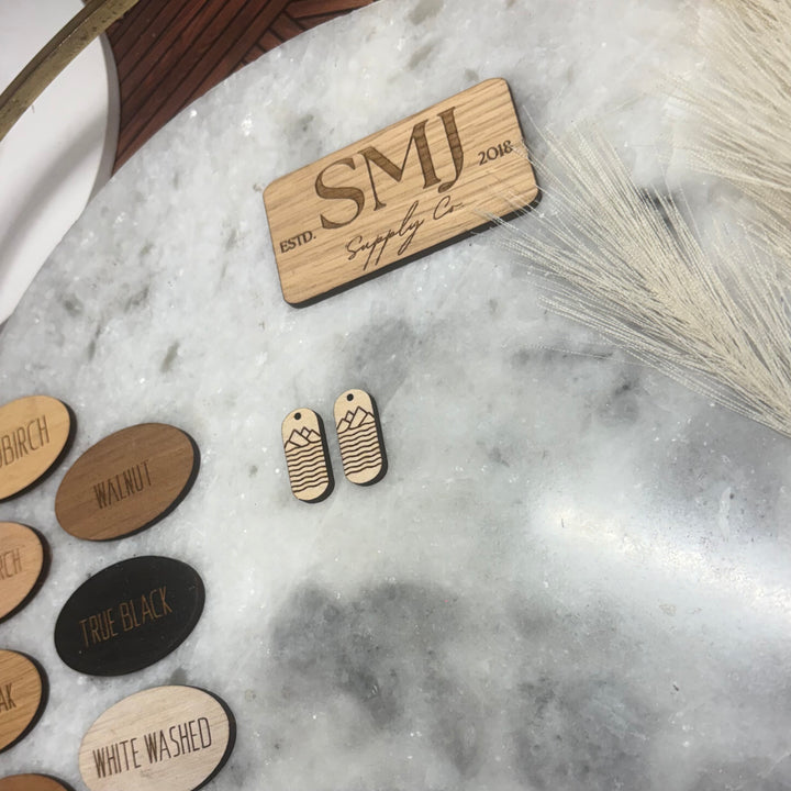 Mountain/Ocean Elongated Oval (1 Pair)