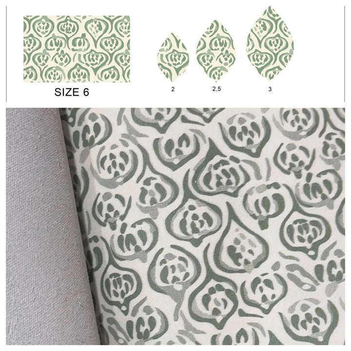 SMJ Green Artichoke Veg-Tanned Leather Sheet (2 SIZES)