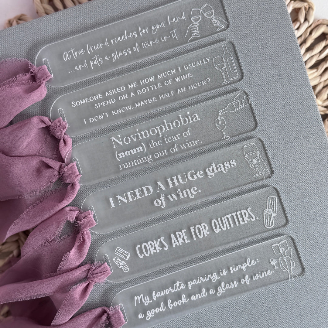 Wine Lover Bookmark - 6 STYLES (1 Bookmark)