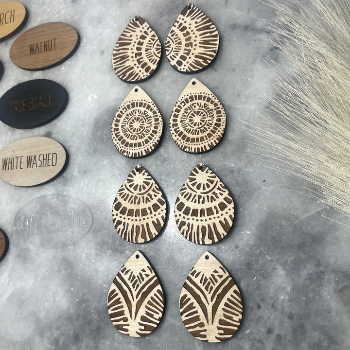 Tie Dye Inspired Teardrop - 4 STYLES (1 Pair)