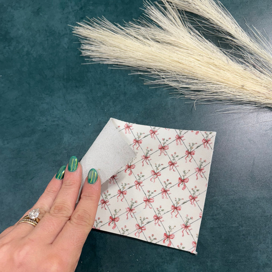 SMJ Floral Bow Veg-Tanned Leather Sheet (2 SIZES)