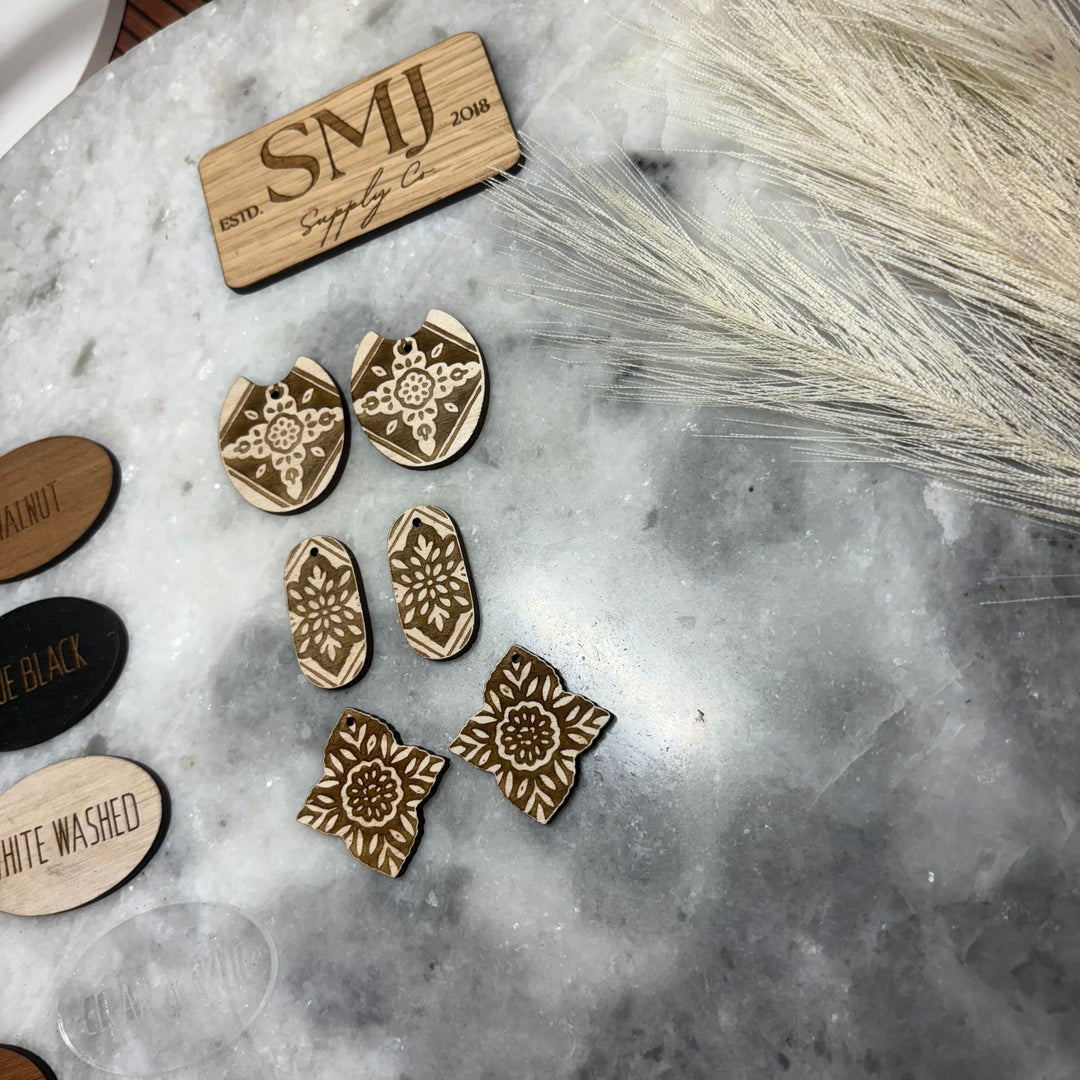 Ornate Floral Mandala - 3 STYLES (1 Pair)