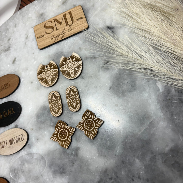 Ornate Floral Mandala - 3 STYLES (1 Pair)