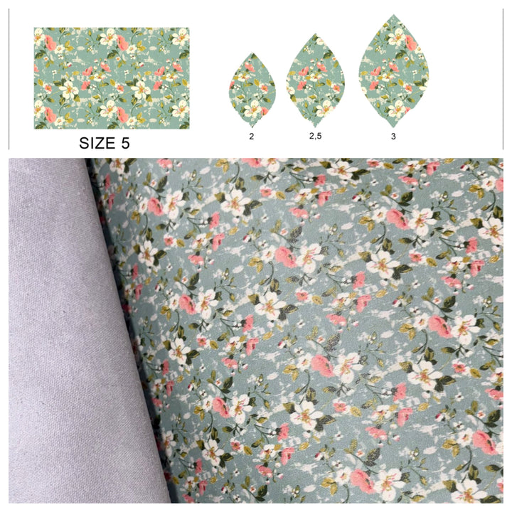 SMJ Easter Floral Veg-Tanned Leather Sheet (2 SIZES)