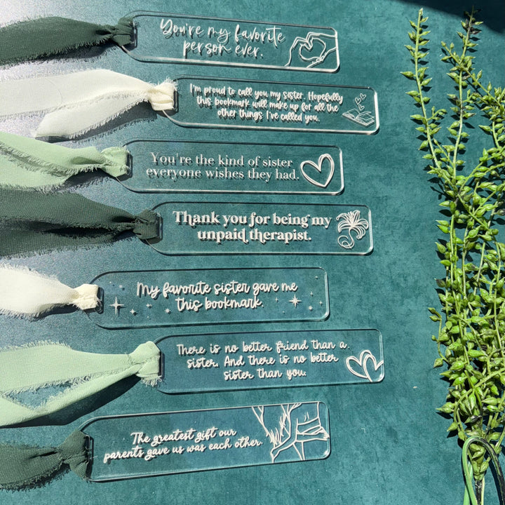 Sister Bookmark - 7 STYLES (1 Bookmark)