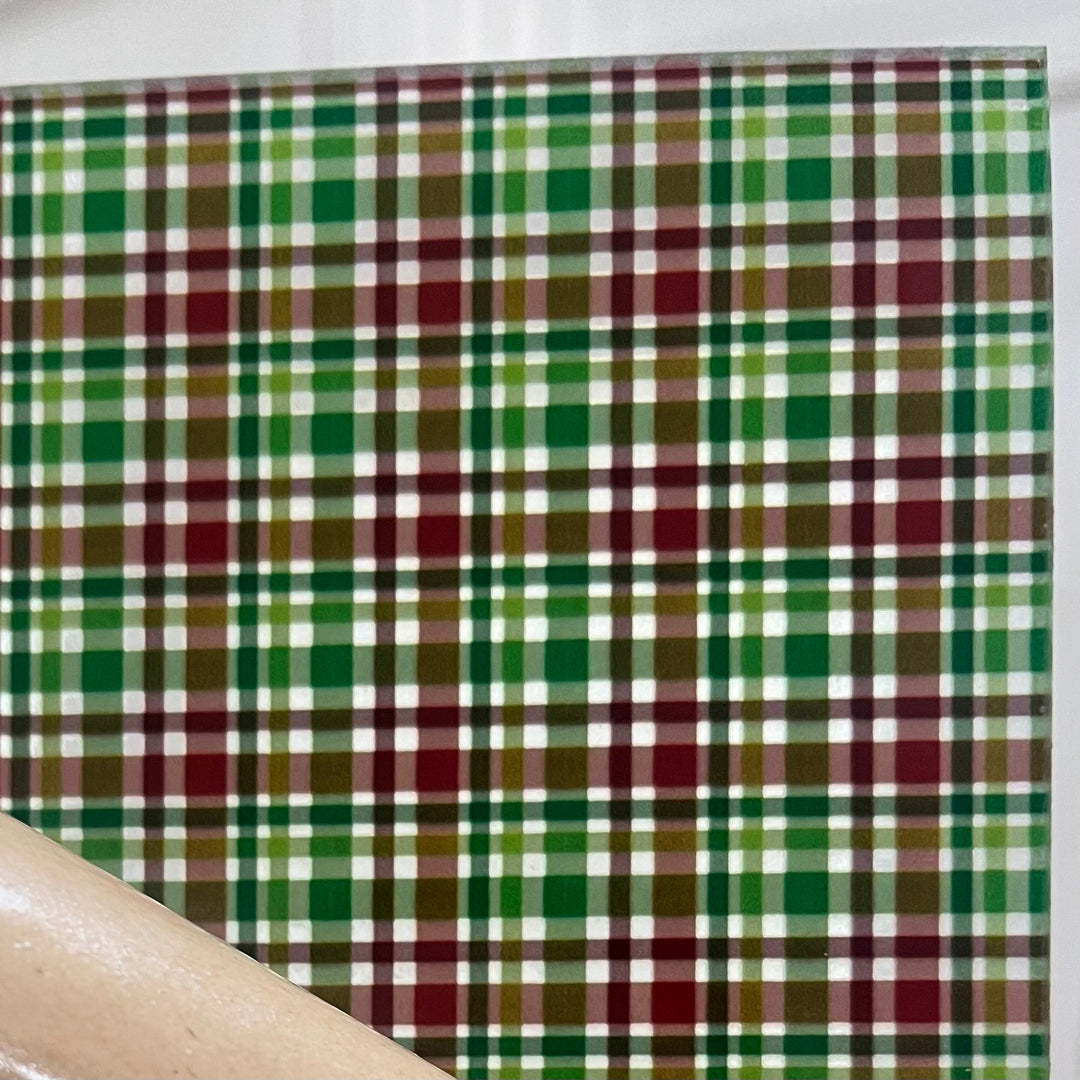 Green + Red Plaid - Acrylic