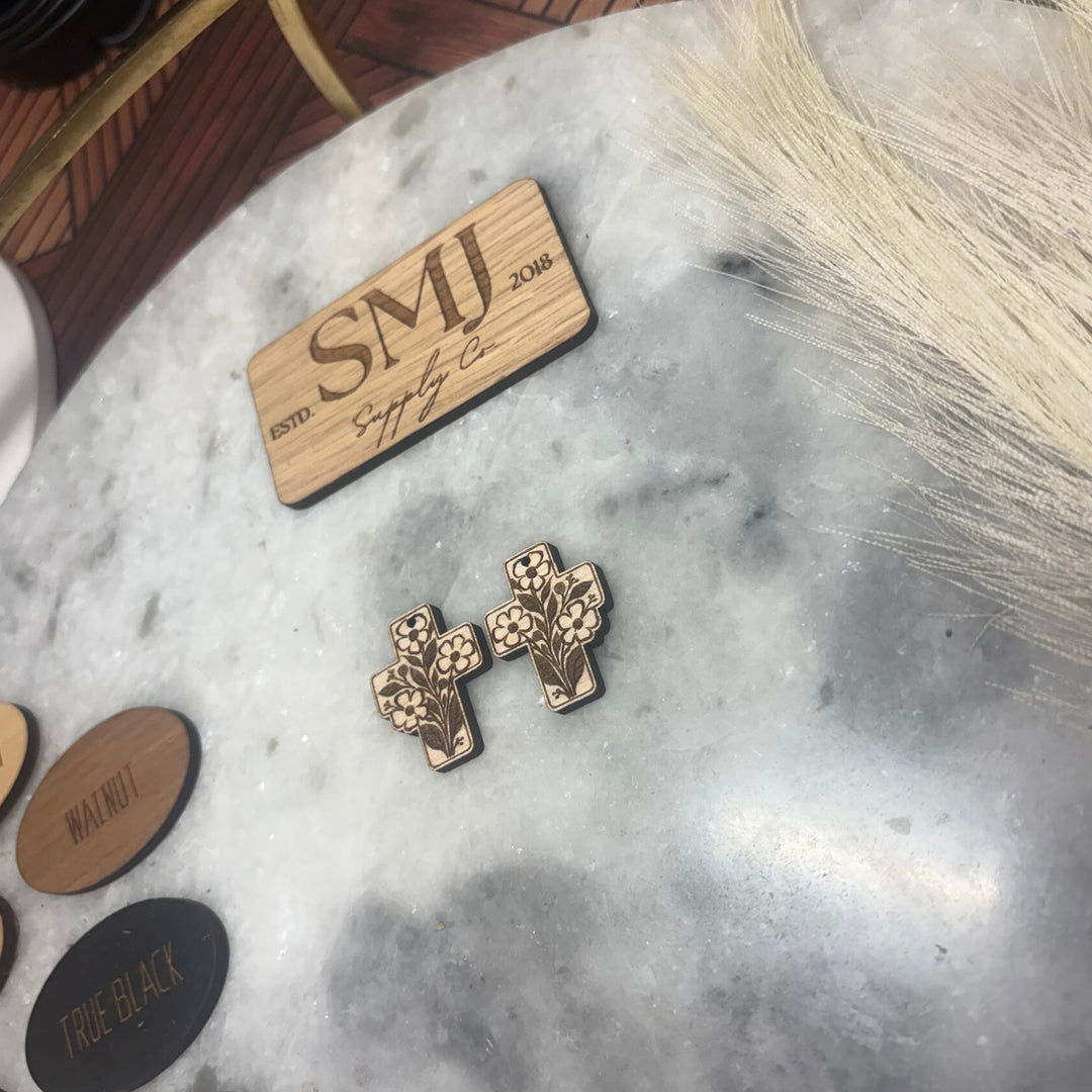 Triple Flower Cross (1 Pair)