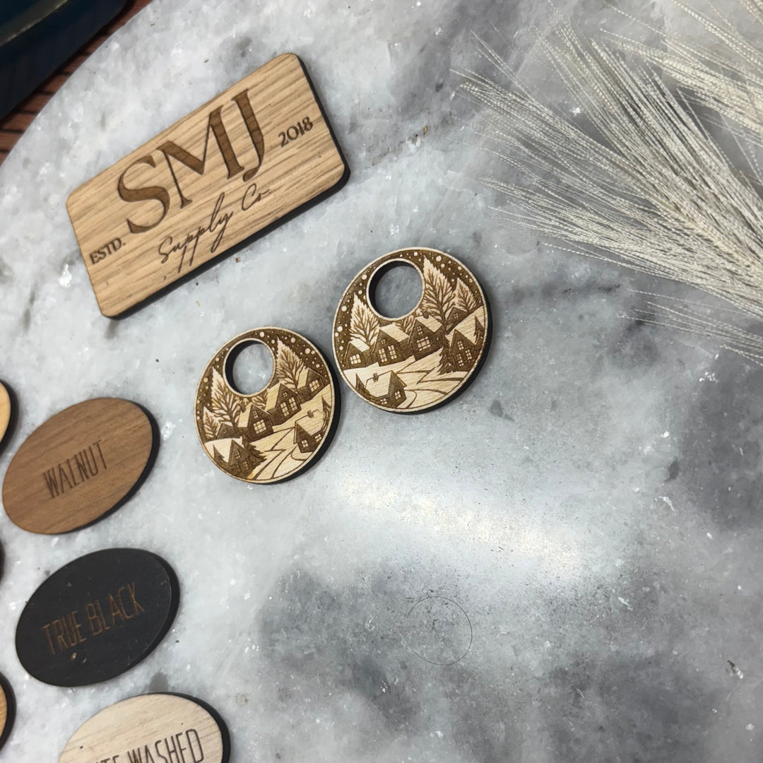 Winter Village Peekaboo Hoop (1 Pair)